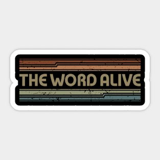 The Word Alive Retro Lines Sticker